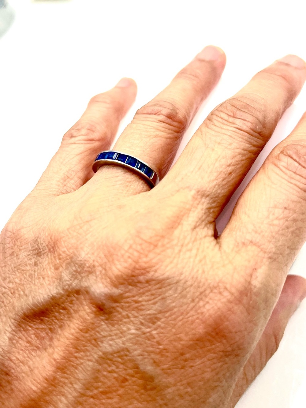 Genuine Sapphire 14KGP Ring - Picture 4 of 4
